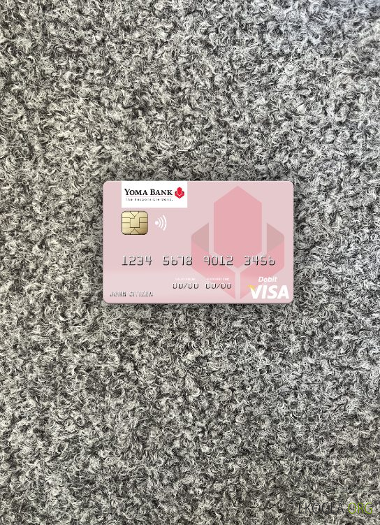 Myanmar Yoma Bank carte de débit visa photolook , avant